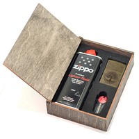 Комплект Zippo Зажигалка 29149 Tree of Life + Бензин + Кремни + Подарочная коробка