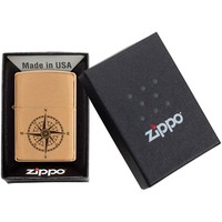 Зажигалка Zippo 204 BRV Rose of Wind CLASSIC brushed brass