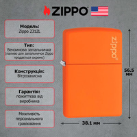 Фото Зажигалка Zippo Regular orange Zippo Logo 231 ZL