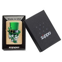 Зажигалка Zippo 207G Irish Skull Design
