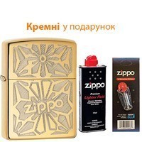 Комплект Zippo Зажигалка 28450 + Бензин + Кремни в подарок