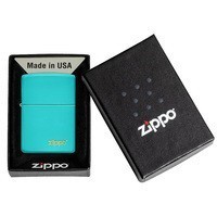 Зажигалка Zippo Flat Turquoise Zippo Lasered 49454 ZL