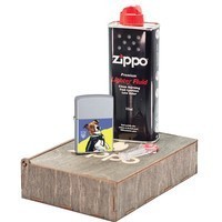Фото Комплект Zippo Зажигалка 205 Пес Патрон 205PP + Бензин + Кремни + Подарочная коробка