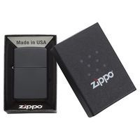 Комплект Zippo Зажигалка 218 CLASSIC black matte + Подарочная упаковка + Бензин + Кремни