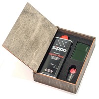 Фото Комплект Zippo Зажигалка 221 ZL CLASSIC green matte with zippo + Бензин + Кремни + Подарочная коробка