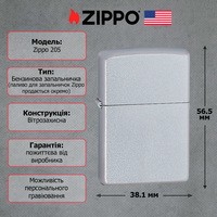 Фото Зажигалка Zippo 205 CLASSIC satin chrome