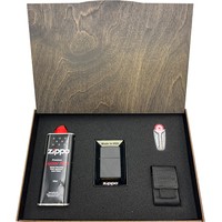 Фото Подарочный набор Zippo Зажигалка 236 + Коробка + Бензин 3141 R + Кремни 2406 + Чехол на пояс черный