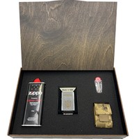 Фото Подарочный набор Zippo Зажигалка 200-U + Коробка + Бензин + Кремни + Чехол molle пиксель