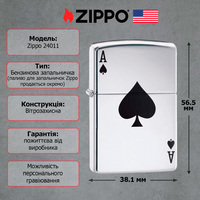 Зажигалка Zippo 24011 LUCKY ACE
