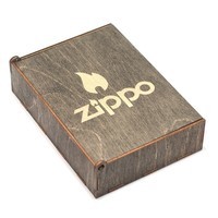 Подарочный набор Zippo Зажигалка 207 Carp CLASSIC street chrome + Коробка + Бензин 3141 + Кремни 2406