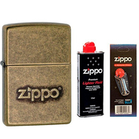 Комплект Zippo Зажигалка 28994 + Бензин + Кремни в подарок