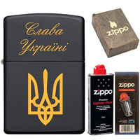 Фото Подарочный набор Zippo Зажигалка 218-SU + Коробка + Бензин 3141 + Кремни 2406